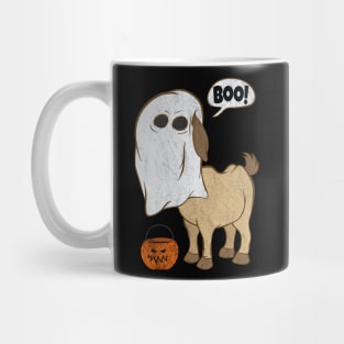 Funny Halloween Goat Ghost Costume Cute Boo Jack O Lantern Mug